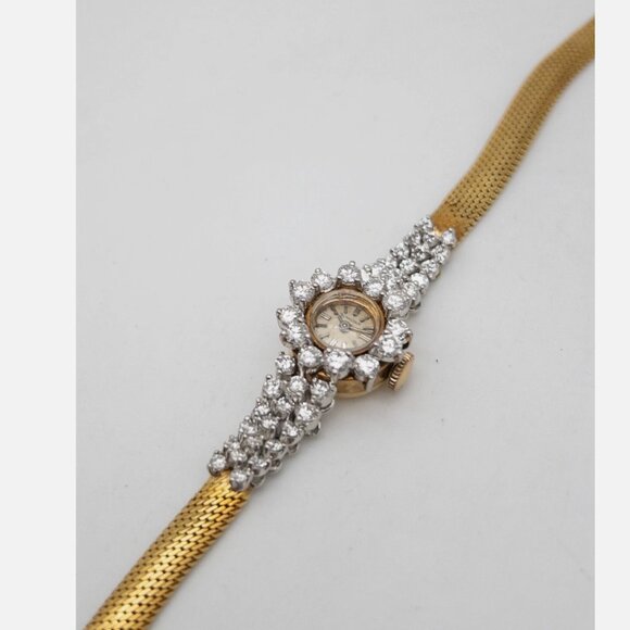 Vintage BLANCPAIN 3ct VS G Diamond Ladies 18k Yellow Gold Watch main image 5